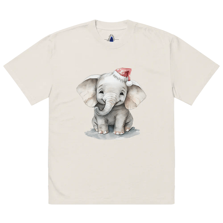 Festive Baby Elephant Santa T-Shirt product image (2)