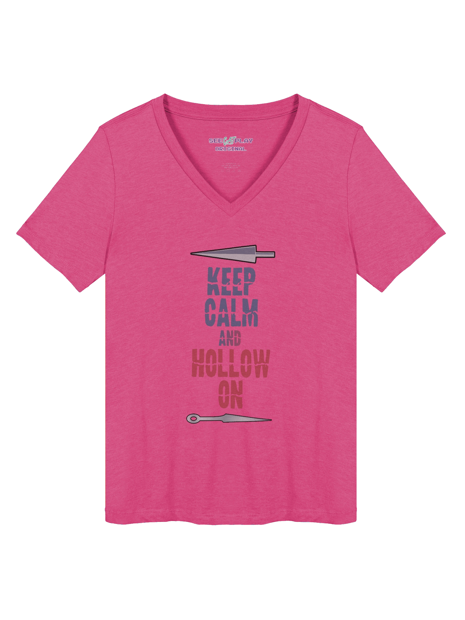 Hollow On Womens V-Neck T-Shirt product image (3)