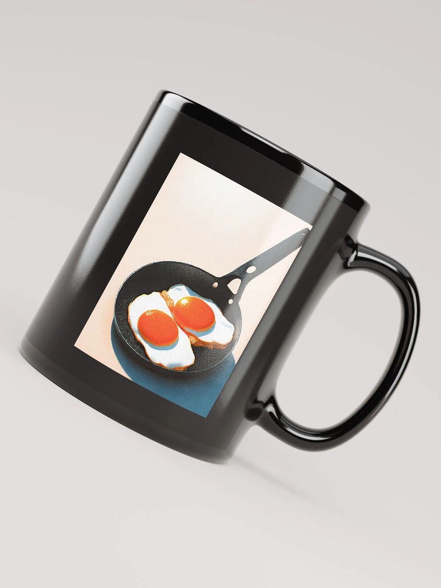 Fried eggs in a pan - illustrated in dotted raster style product image (4)