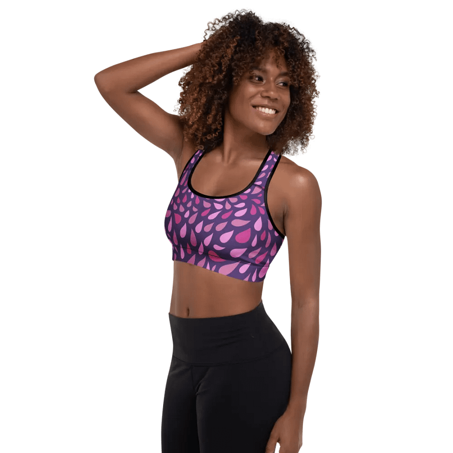Spiral Swirl Pink & Purple Sports Bra product image (5)