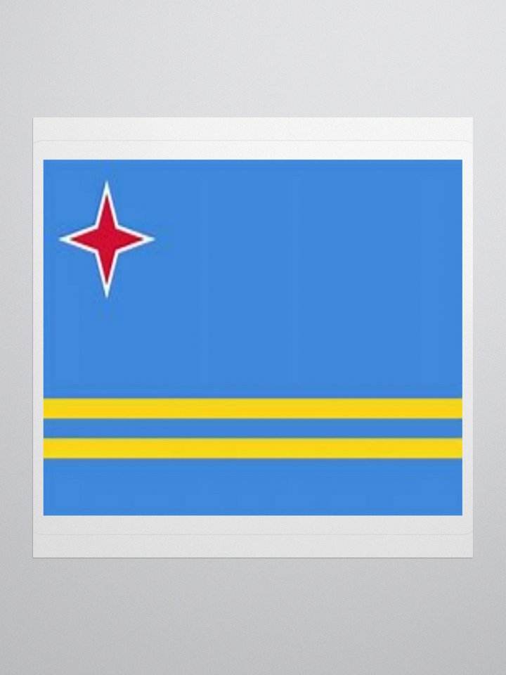 Exclusive Aruba Flag Kiss-Cut Stickers - High-Quality Vinyl, Multiple Sizes product image (2)