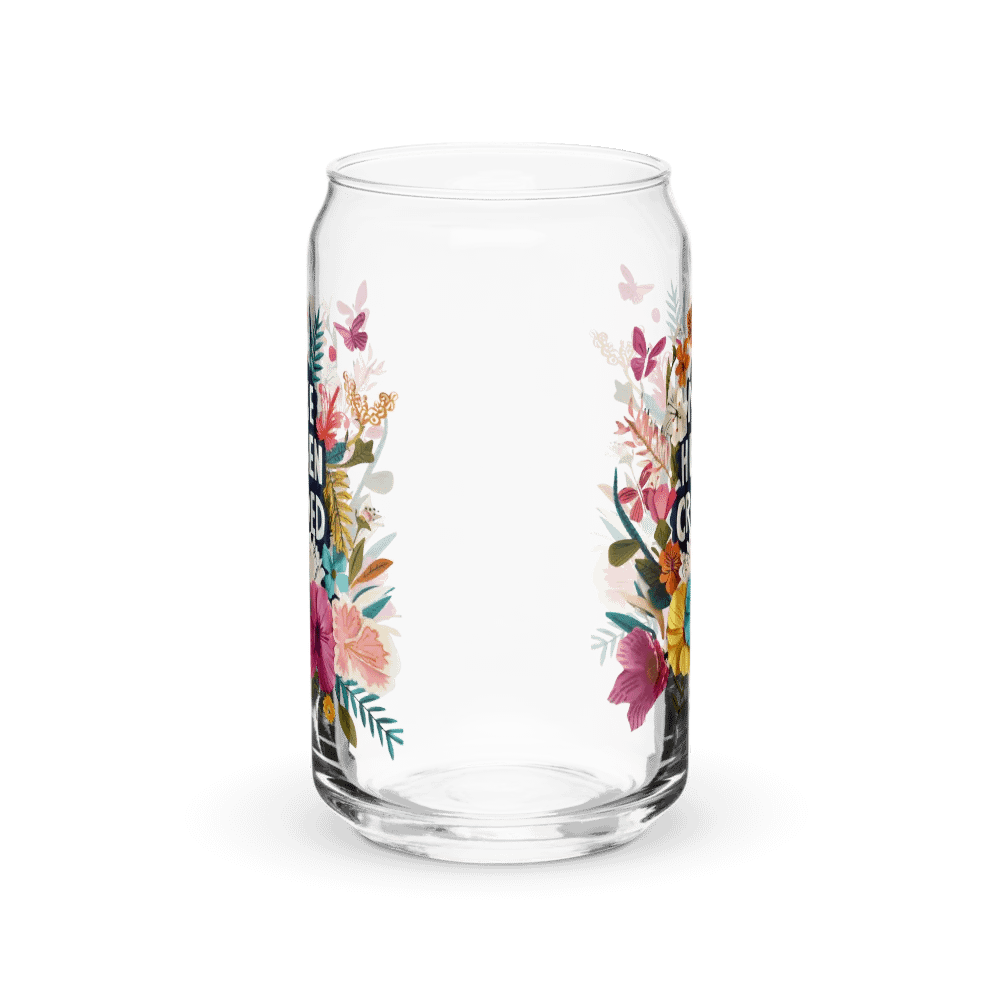 Make Heaven Crowded Heavenly Blossoms Floral Can-Shaped Glass product image (5)