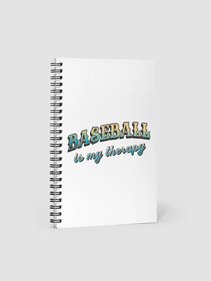 Baseball Is My Therapy Golden Spiral Notebook product image (2)