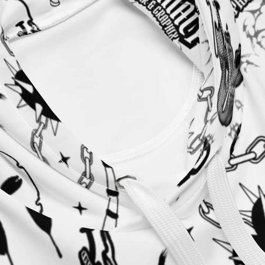 Anomaly All Over Unisex White Hoodie product image (12)