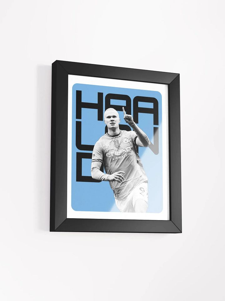 Erling Haaland BW Manchester City Name Art Framed Print product image (1)