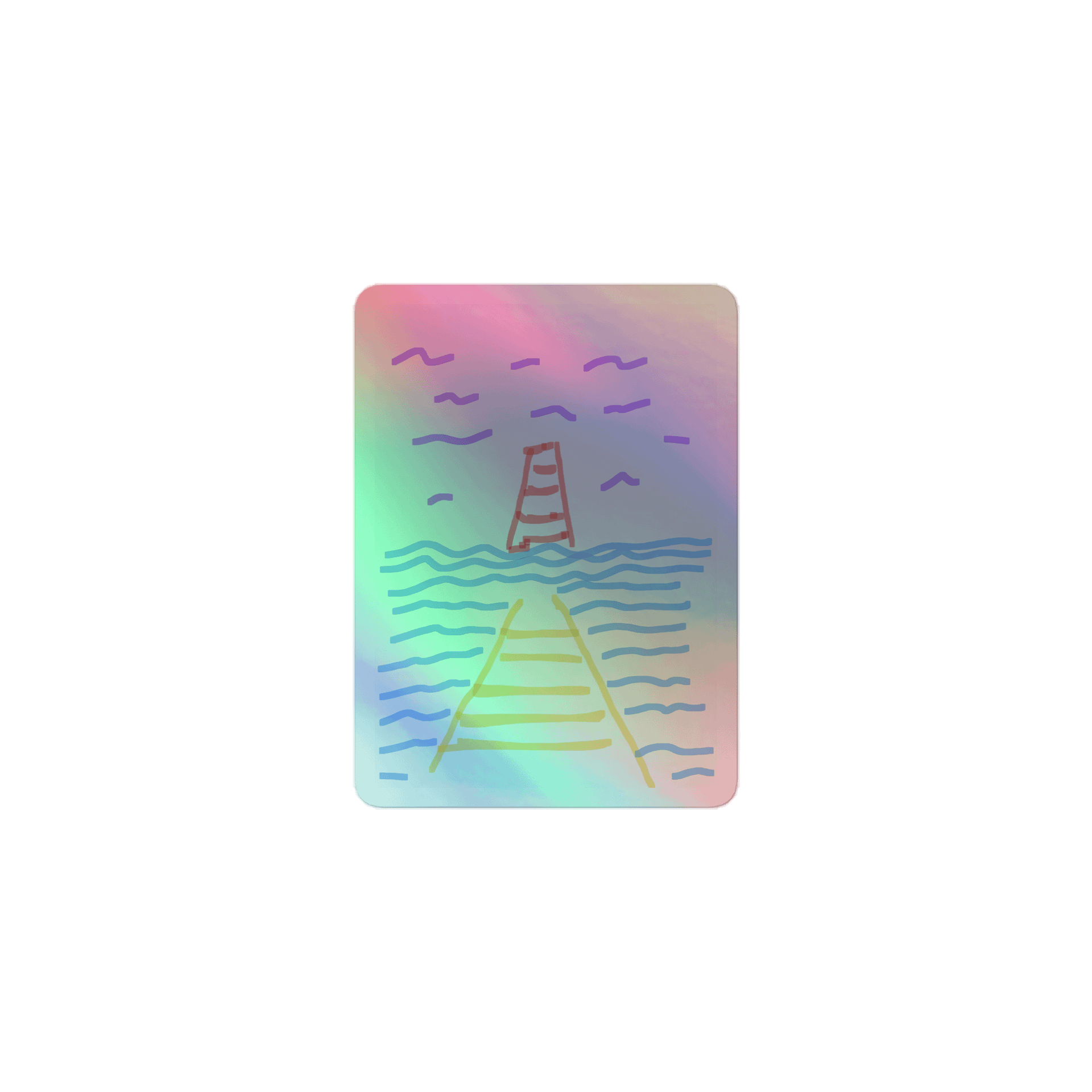 Lighthouse and the Pier Dreams Holographic Sticker Set product image (1)