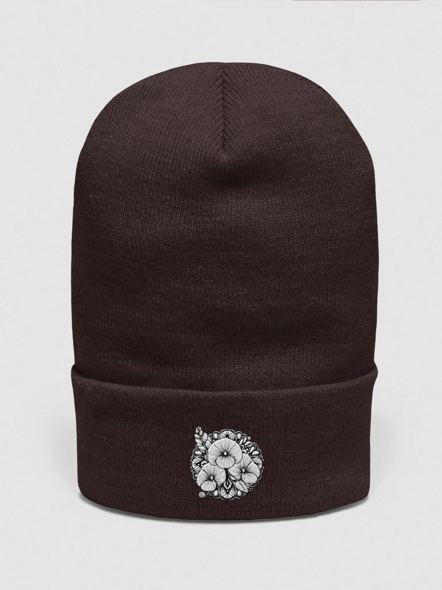 Yupoong Cuffed Beanie | AI design flower mandala product image (2)
