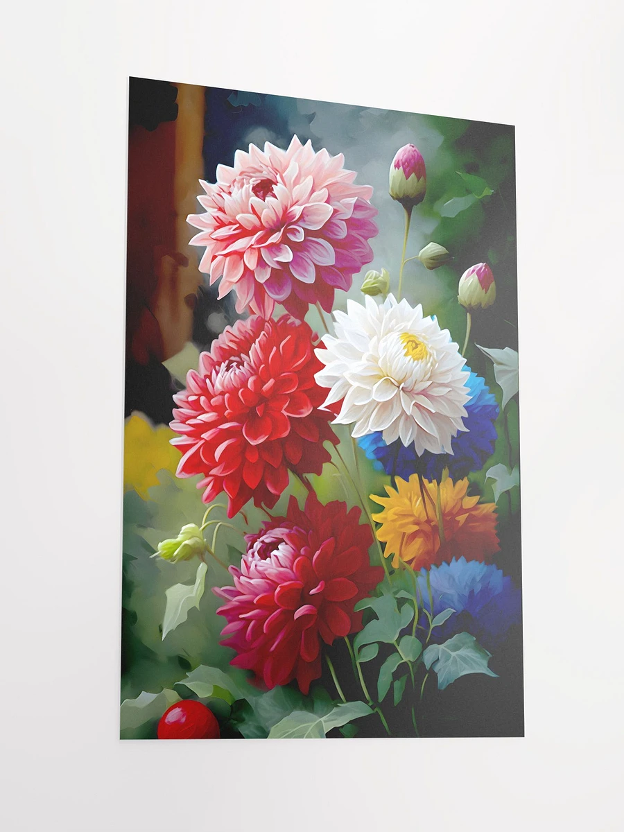 Enchanting Dahlia Array - Elegant Floral Artistry Matte Poster product image (4)