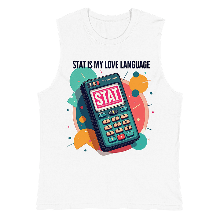 STAT Love Language Retro Calculator Muscle Tank product image (2)