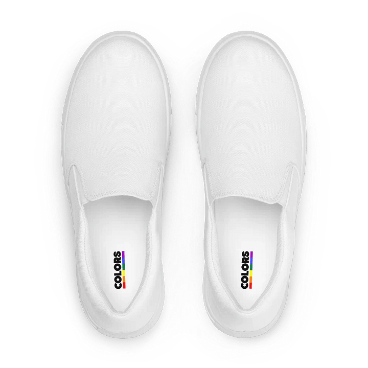Men's White Slip-On Canvas Shoes product image (2)