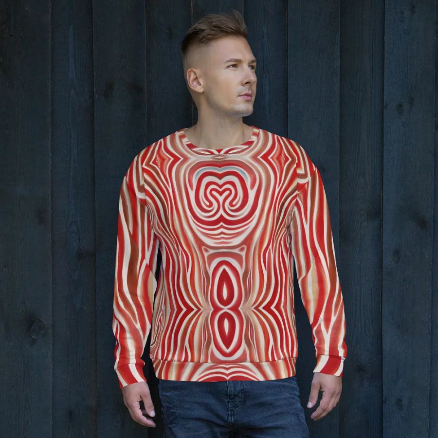 Funky Red Liquid Tie-Dye Explosion Sweatshirt product image (9)