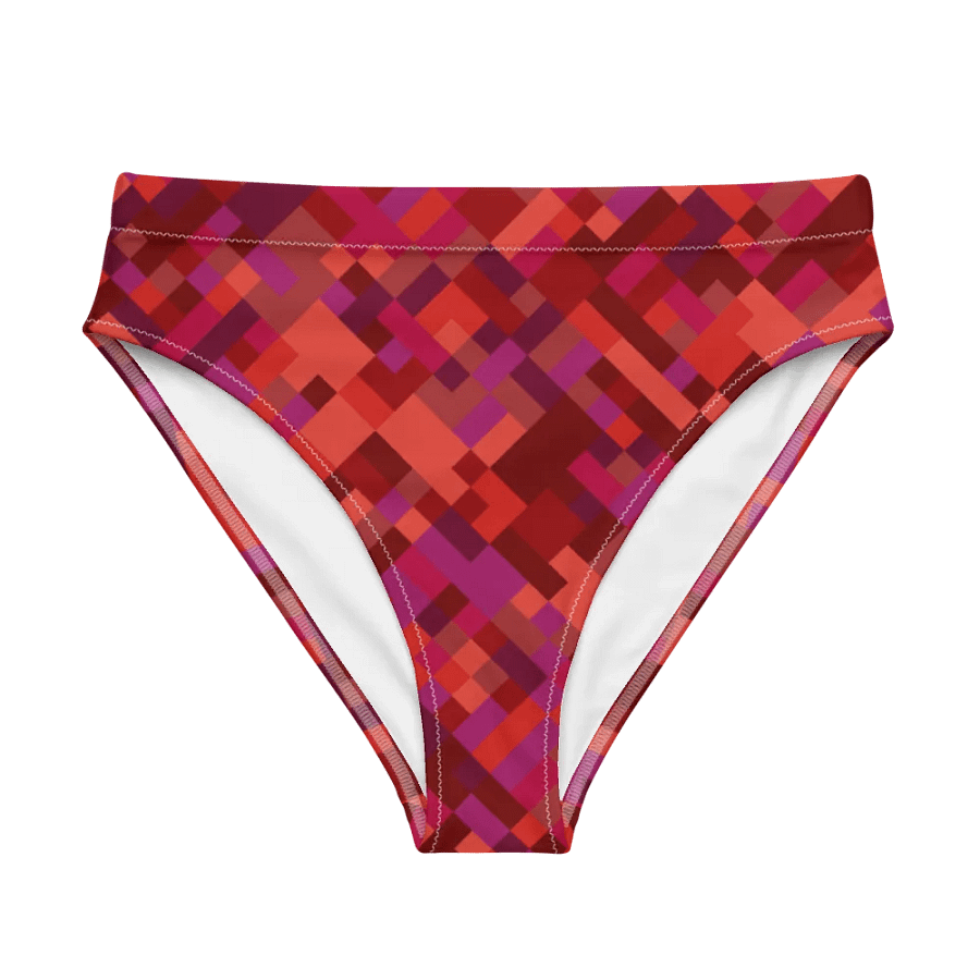 Colorful Mosaic Pattern Design High Waisted Bikini Bottom - v3 product image (5)