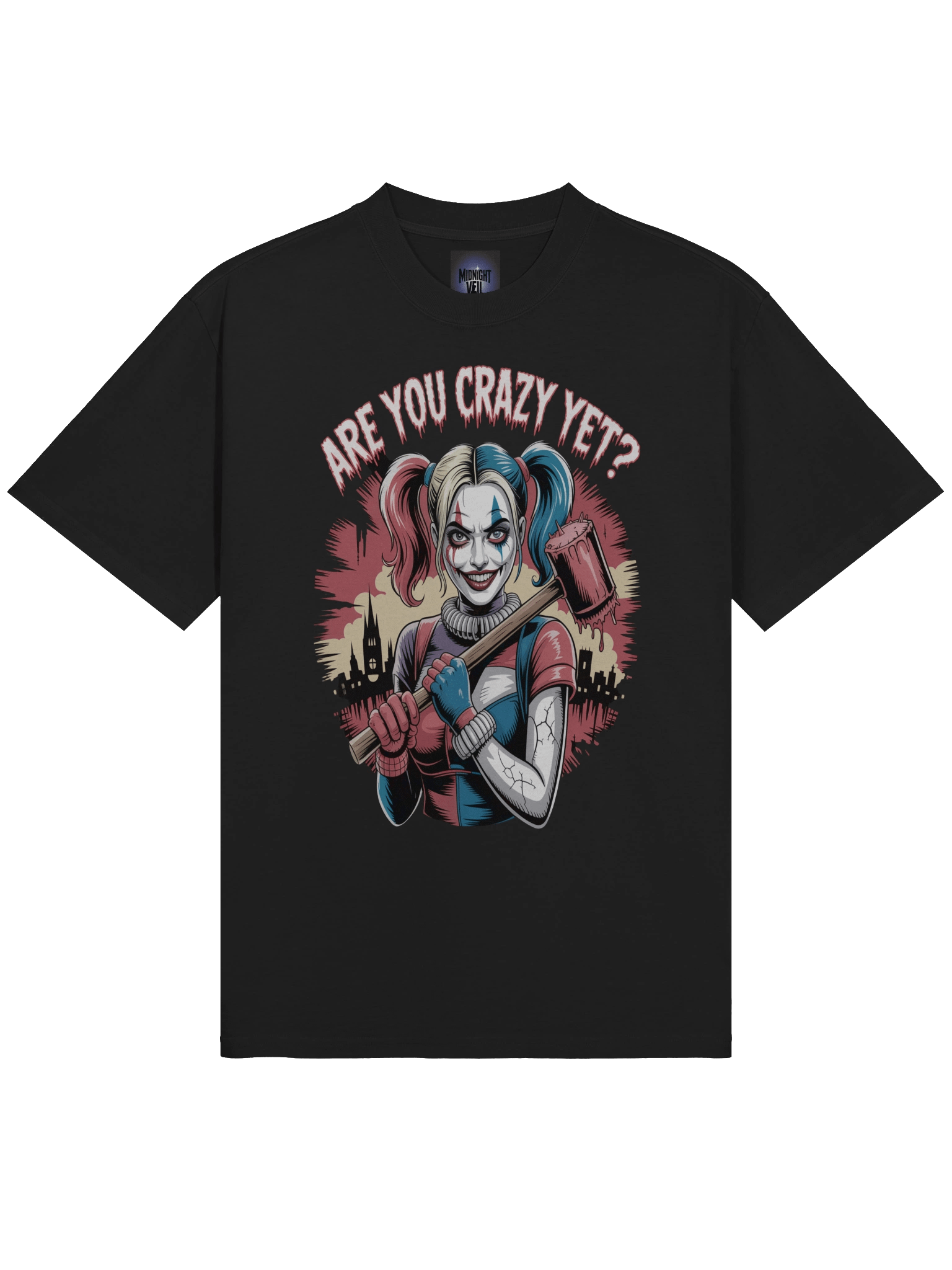 Harley Quinn 'Are You Crazy Yet?' Oversized Faded T-Shirt product image (5)