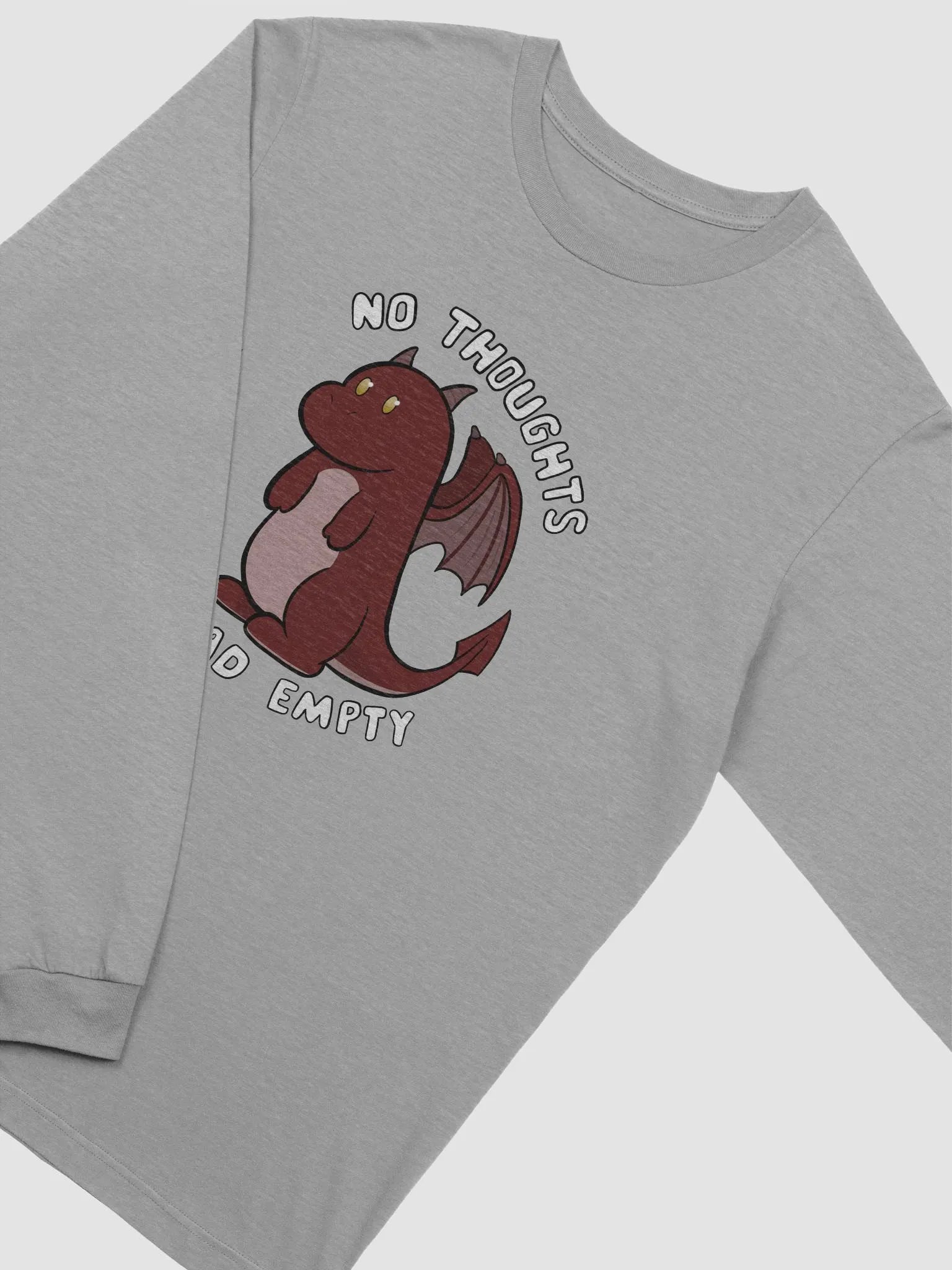 Arthur The ADHD Dragon - No Thoughts Head Empty - Long Sleeve T-Shirt product image (6)