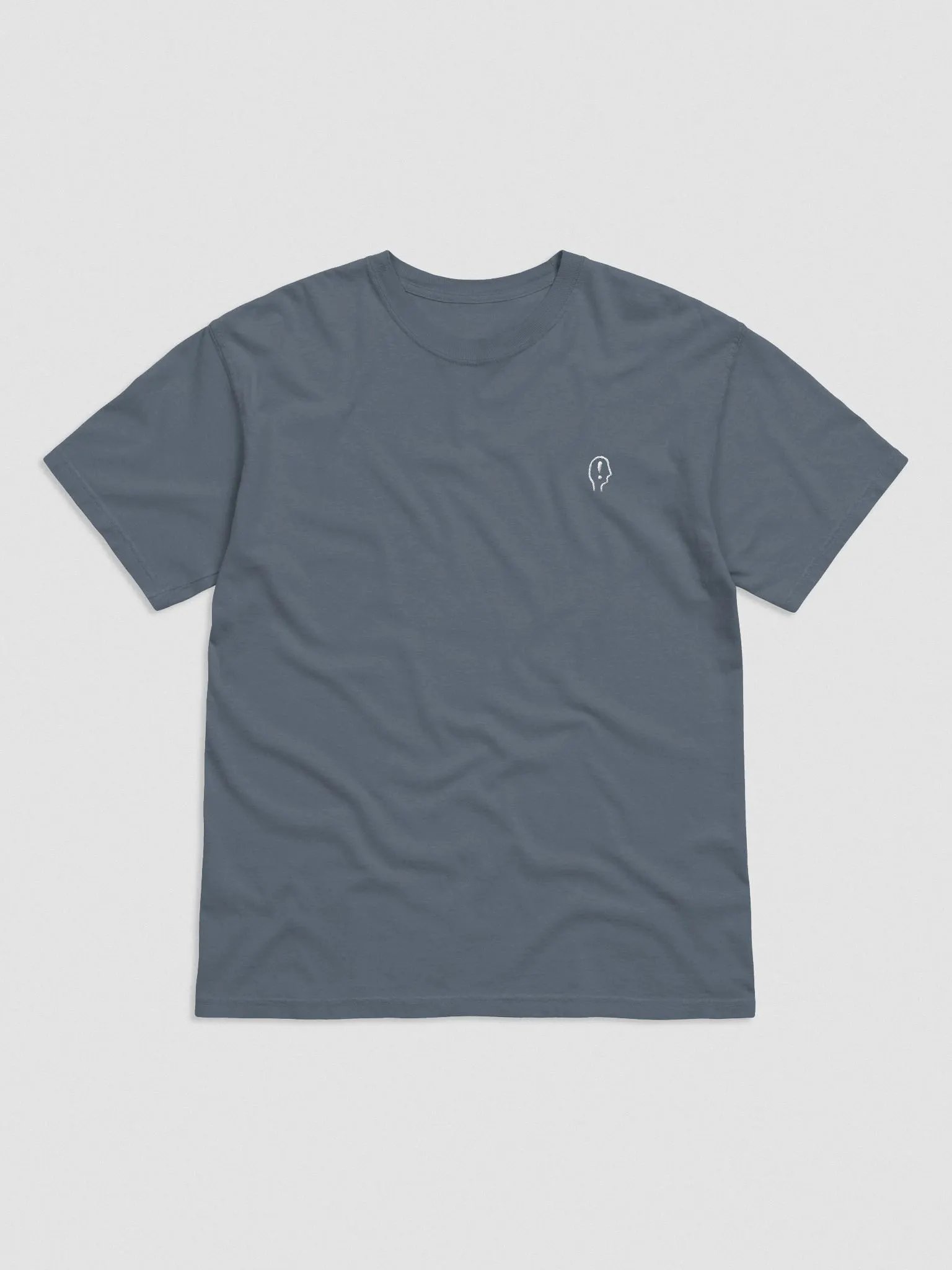 EXCLAIMING MENTALLY (L.C., white) embroidered garment dyed tee product image (9)
