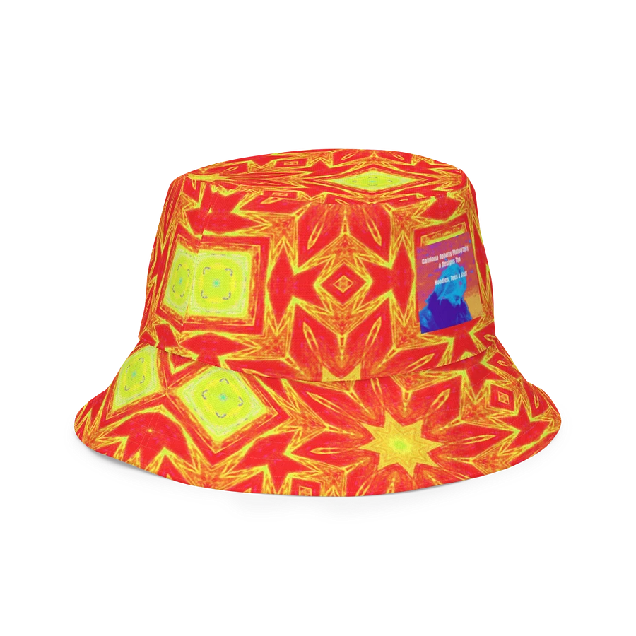 Abstract Repeating Orange Flower Unisex Bucket Hat product image (12)