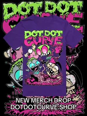 new merch drop!!!  use code “DDCFRIDAY” for 10% off today only!!!  dotdotcurve.shop Invader zim design by claudcoreart SpongeBob art by Ernesto Rosario