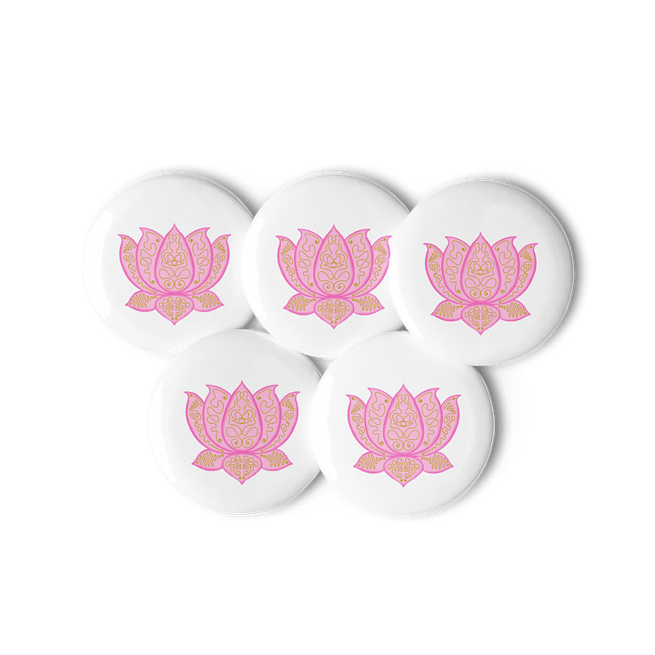 Symmetrical Lotus Blossom Pin Buttons Set product image (3)