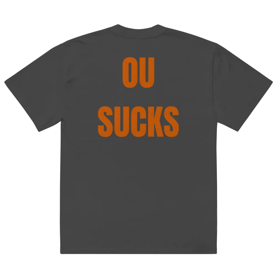 OU SUCKS Red River Rivalry Bold Statement Oversized T-Shirt product image (4)