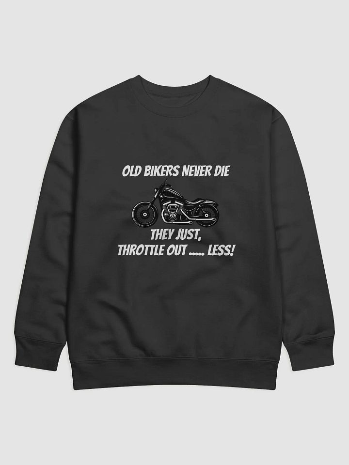 Sleek Monochrome Motorcycle Illustration Sweatshirt product image (1)