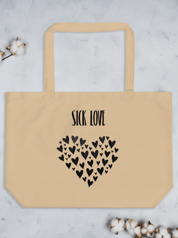 Dark Heart Organic Tote Bag product image (3)