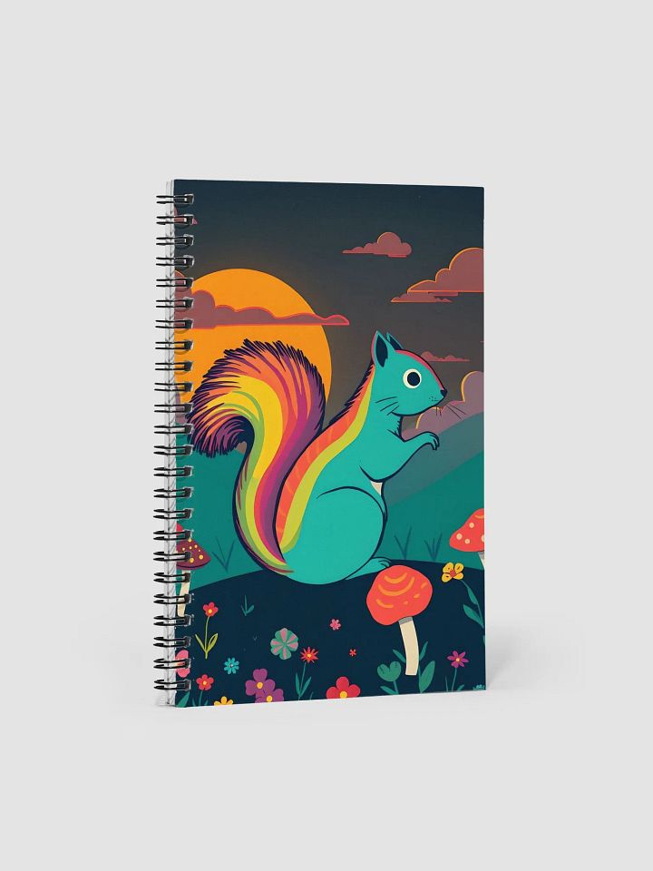Whimsical Rainbow Squirrel Spiral Notebook product image (1)