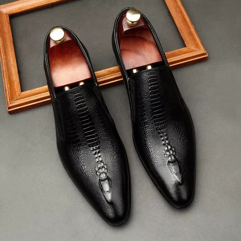 Mens Wedding Oxford Shoes Genuine Leather Brogue Men's Dress Shoes Men product image (5)