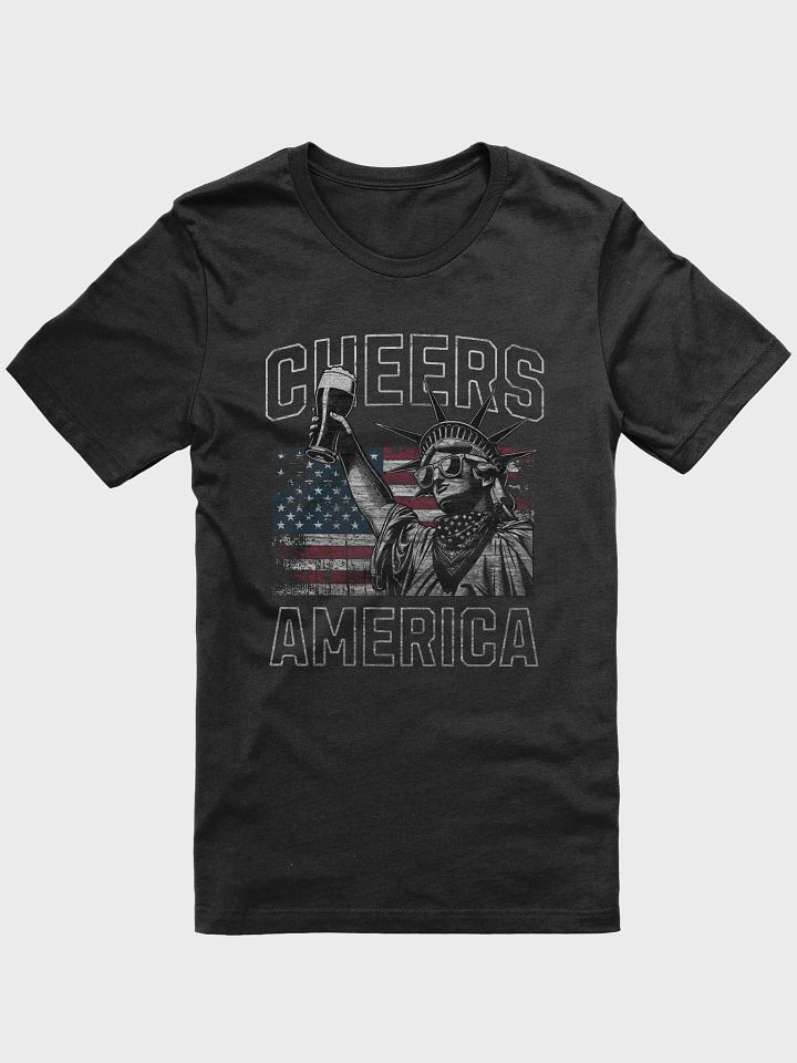Liberty cheers USA shirt, America glass beer T-shirt, funny USA tee product image (1)
