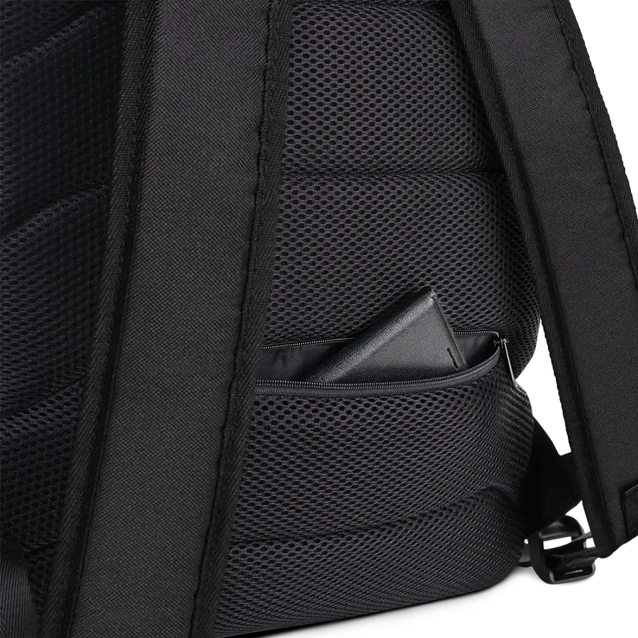 Greek God Retrowave City Pop Navy Blue Backpack product image (4)