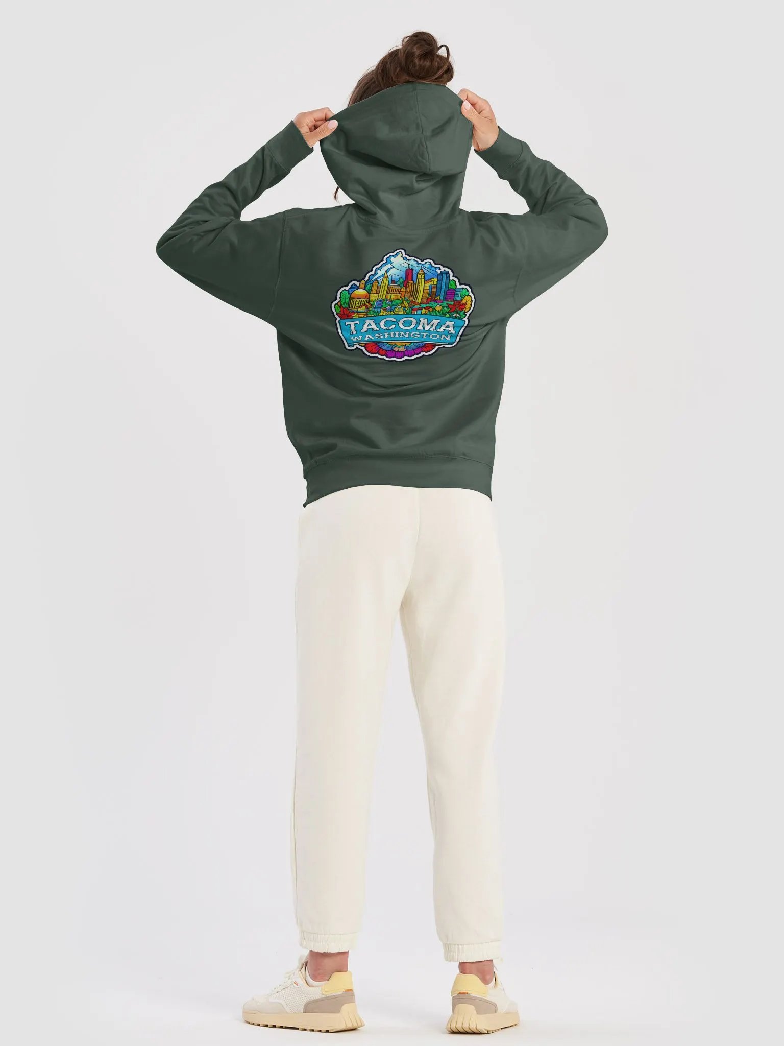 Tacoma Washington - PNW Vibes Cityscape Hoodie product image (20)