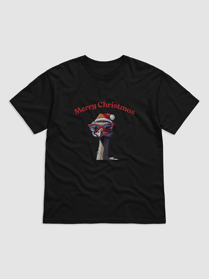 Festive Emu Merry Christmas T-Shirt - Red product image (1)