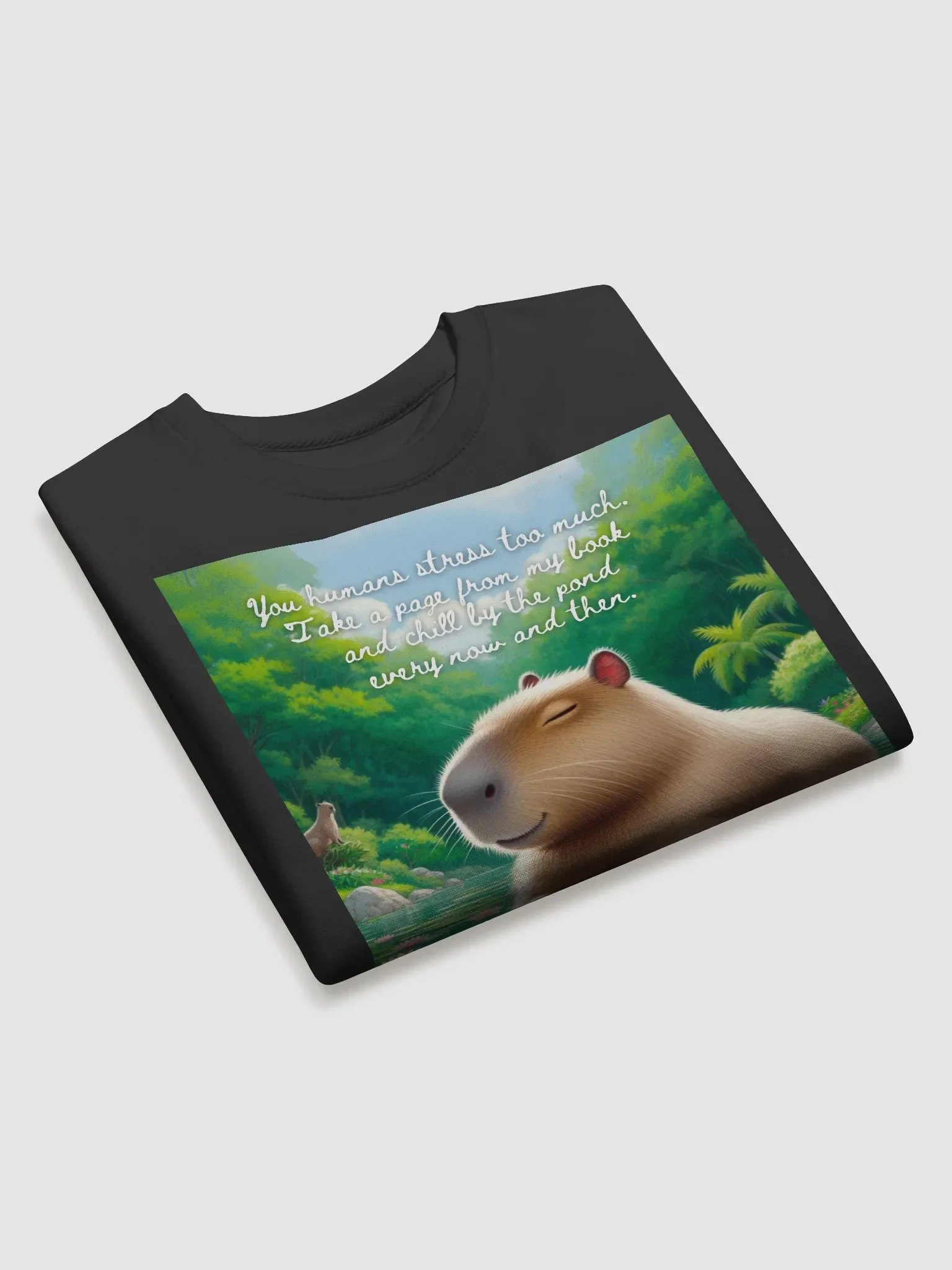Capybara's Peaceful Advice Premium Sweatshirt product image (3)