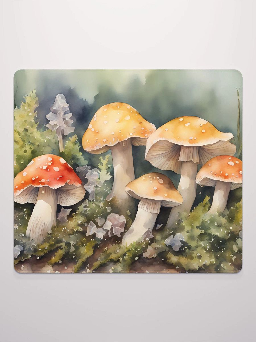Red and Yellow Agarics in Moss, Gaming Mouse Pad, 2 Sizes product image (2)