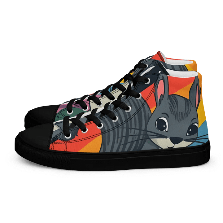 retro Squirrel Men's premium canvas High Tops product image (1)