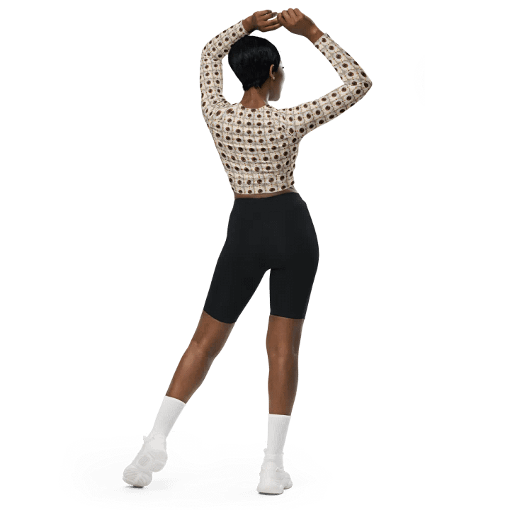 BTC Long Sleeve Crop Top white 2 product image (2)