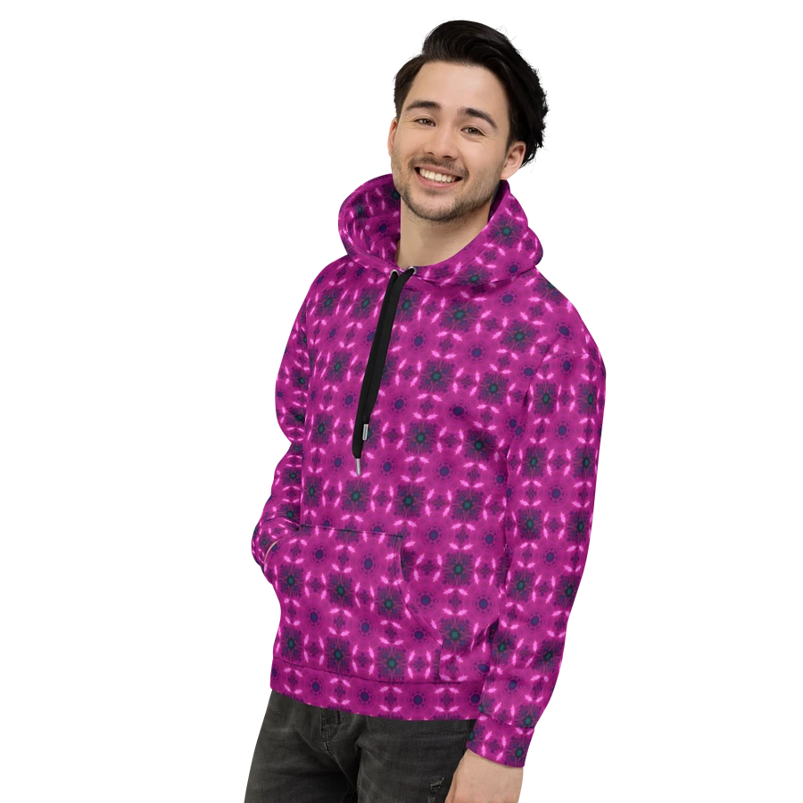 Abstract Raspberry Modern Pattern Unisex All Over Hoodie product image (14)