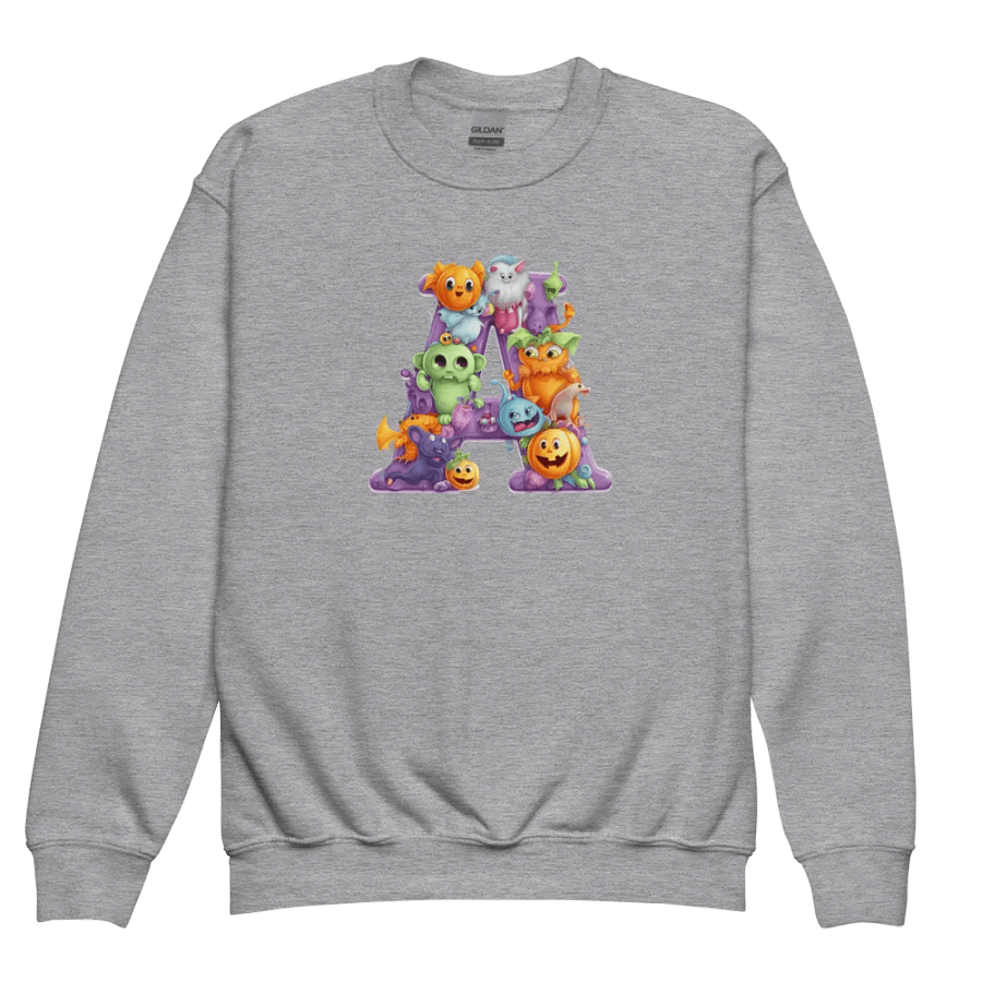 Cute Halloween Monogram Letter A Sweatshirt product image (3)
