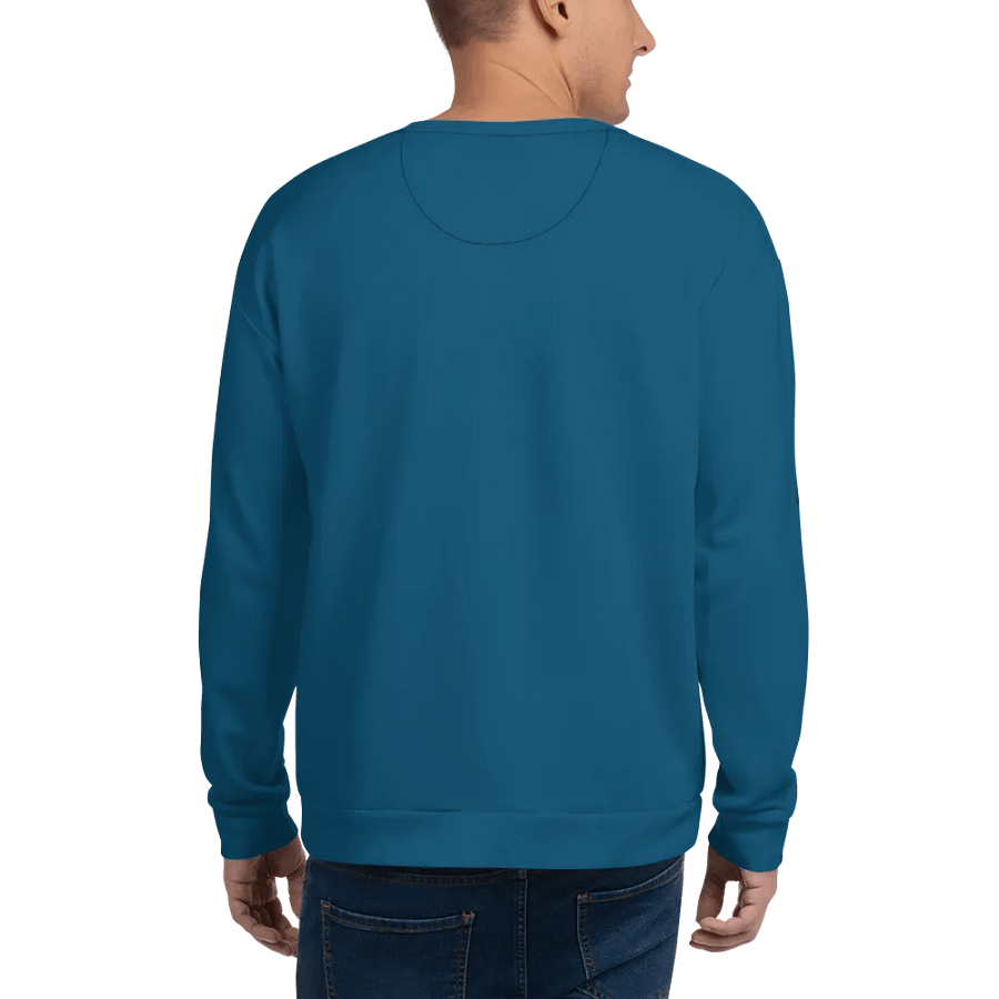 Plain Dark Blue True Summer Unisex Recycled Polyester Heavyweight Premium Sweatshirt by Treasure Pie product image (7)