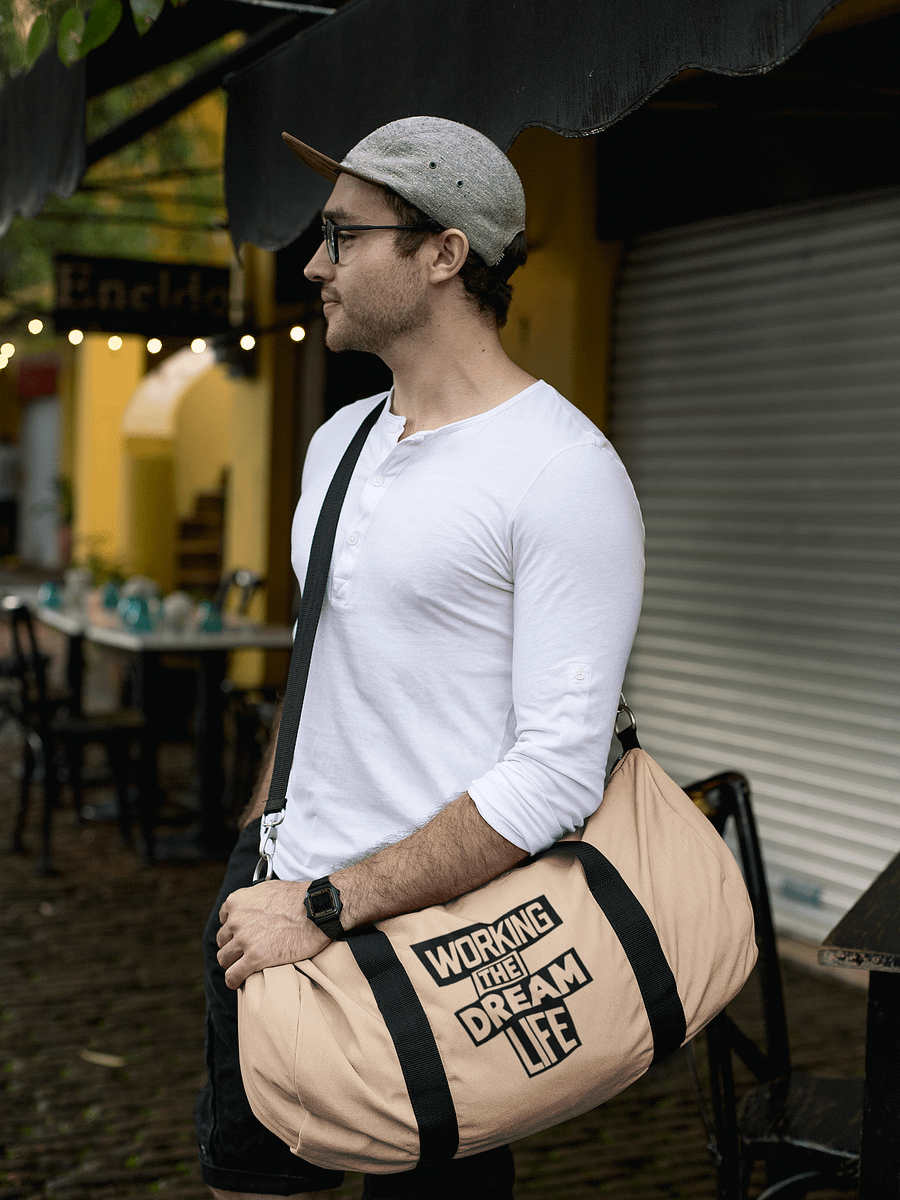 Cream All-Over Print Duffle Bag – Working The Dream Life | Premium Travel & Work Lifestyle Statement product image (4)