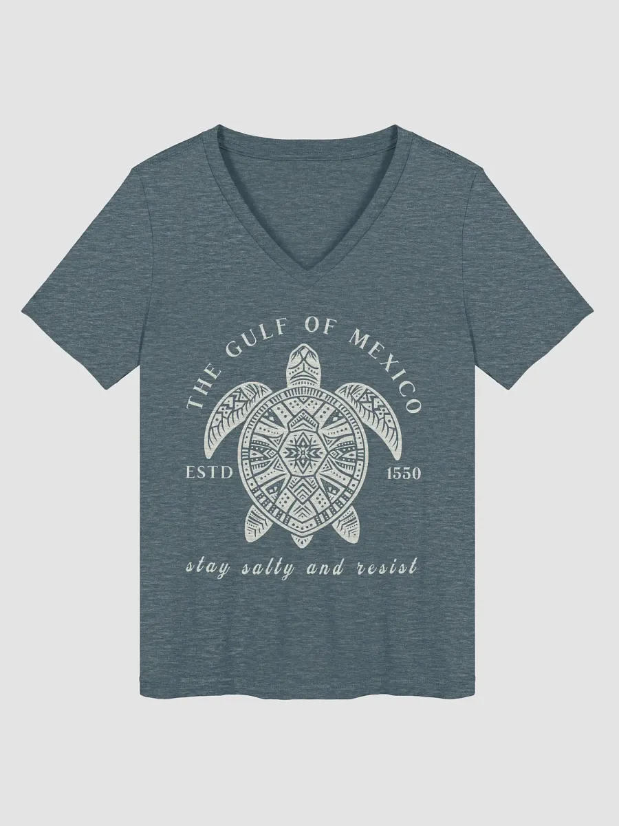 The Gulf Of Mexico Estd 1550 V-Neck Tee product image (13)