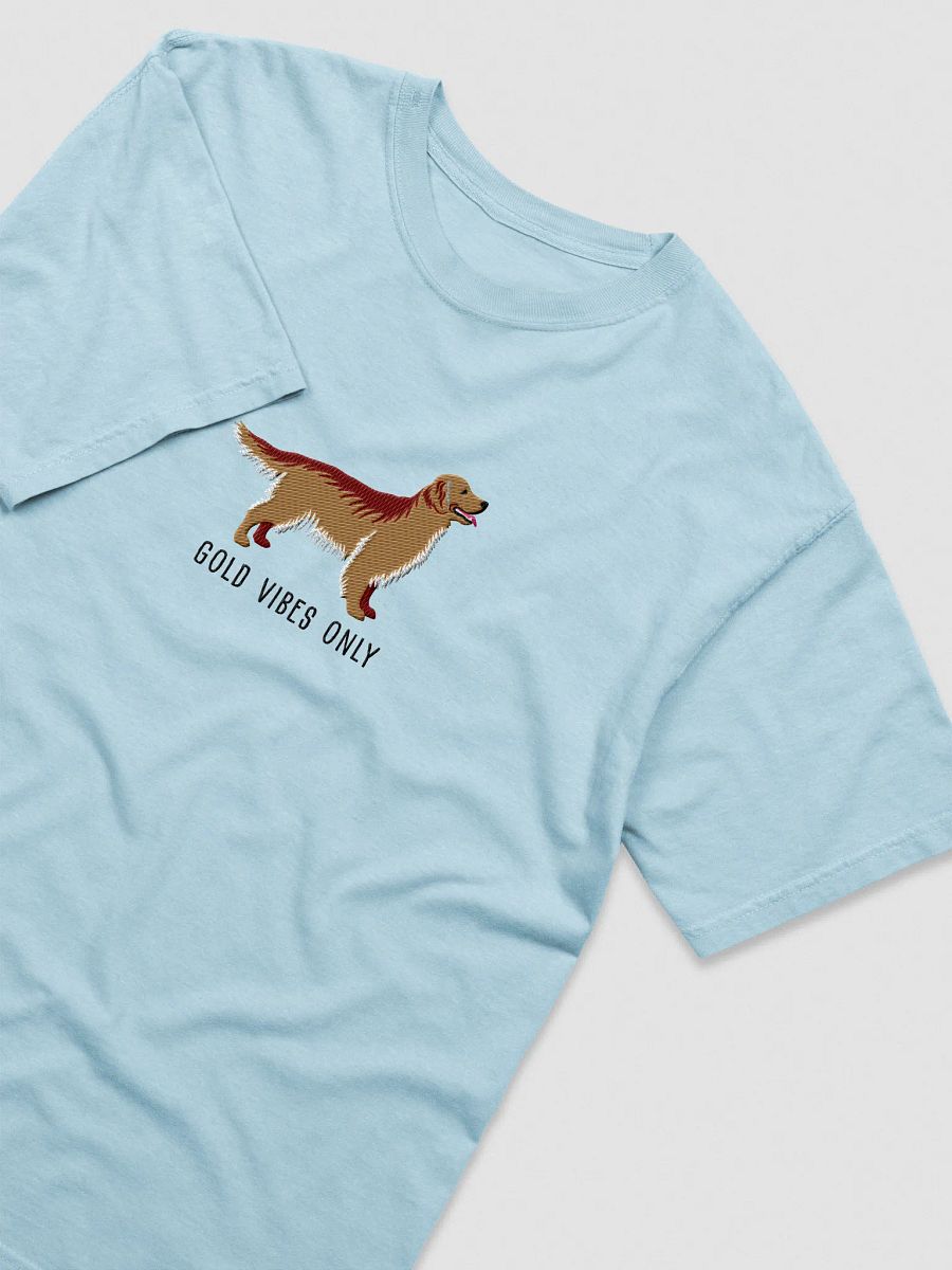Gold Vibes Only T-Shirt(Embroidered) of a Golden Retriever product image (43)