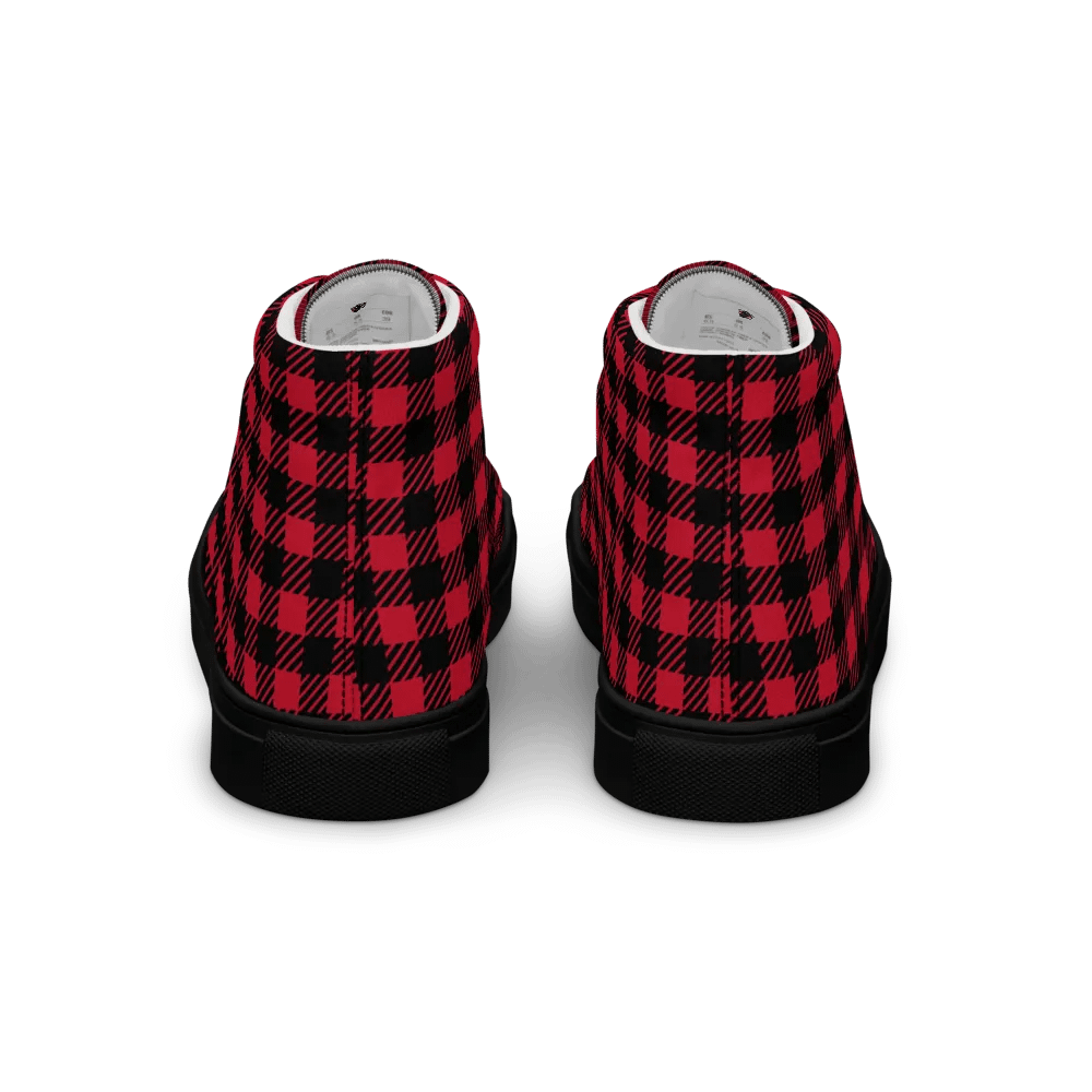 Buffalo Plaid Men's High Top Canvas Shoes product image (5)
