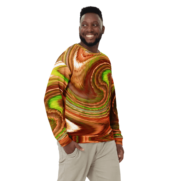 Abstract Swirling Earth Tones Lochan Water Reflections Unisex Sweatshirt product image (2)