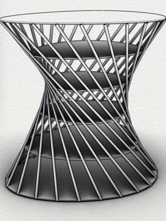 Curved Parametric Furniture Design Grasshopper Rhino Files Download product image (3)