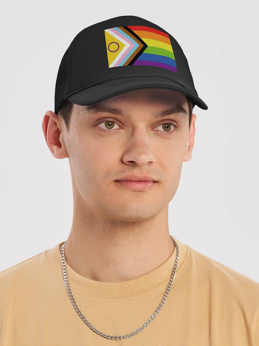 Inclusive Progress Pride Flag - Foam Trucker Hat product image (5)