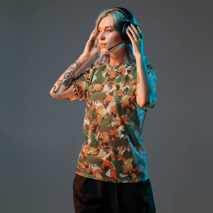 FARMOUFLAGE SAFE HUNTING CAMO RECYCLED UNISEX SPORTS JERSEY product image (1)