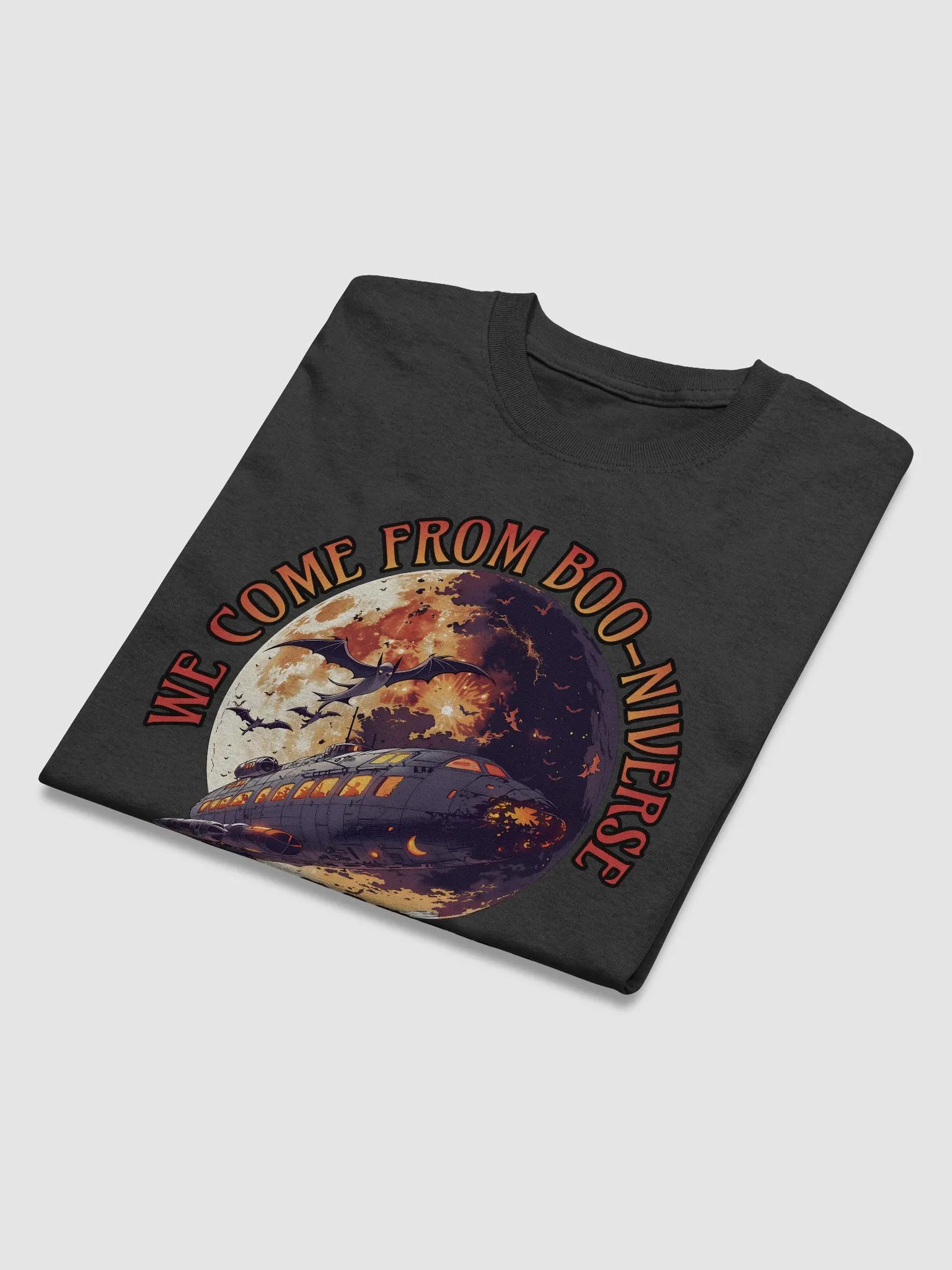 We come from Boo-niverse and eating the cats and dogs, Moon T-Shirt product image (33)