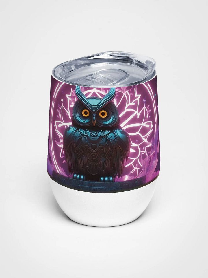 Neon Owl Wine Tumbler product image (1)