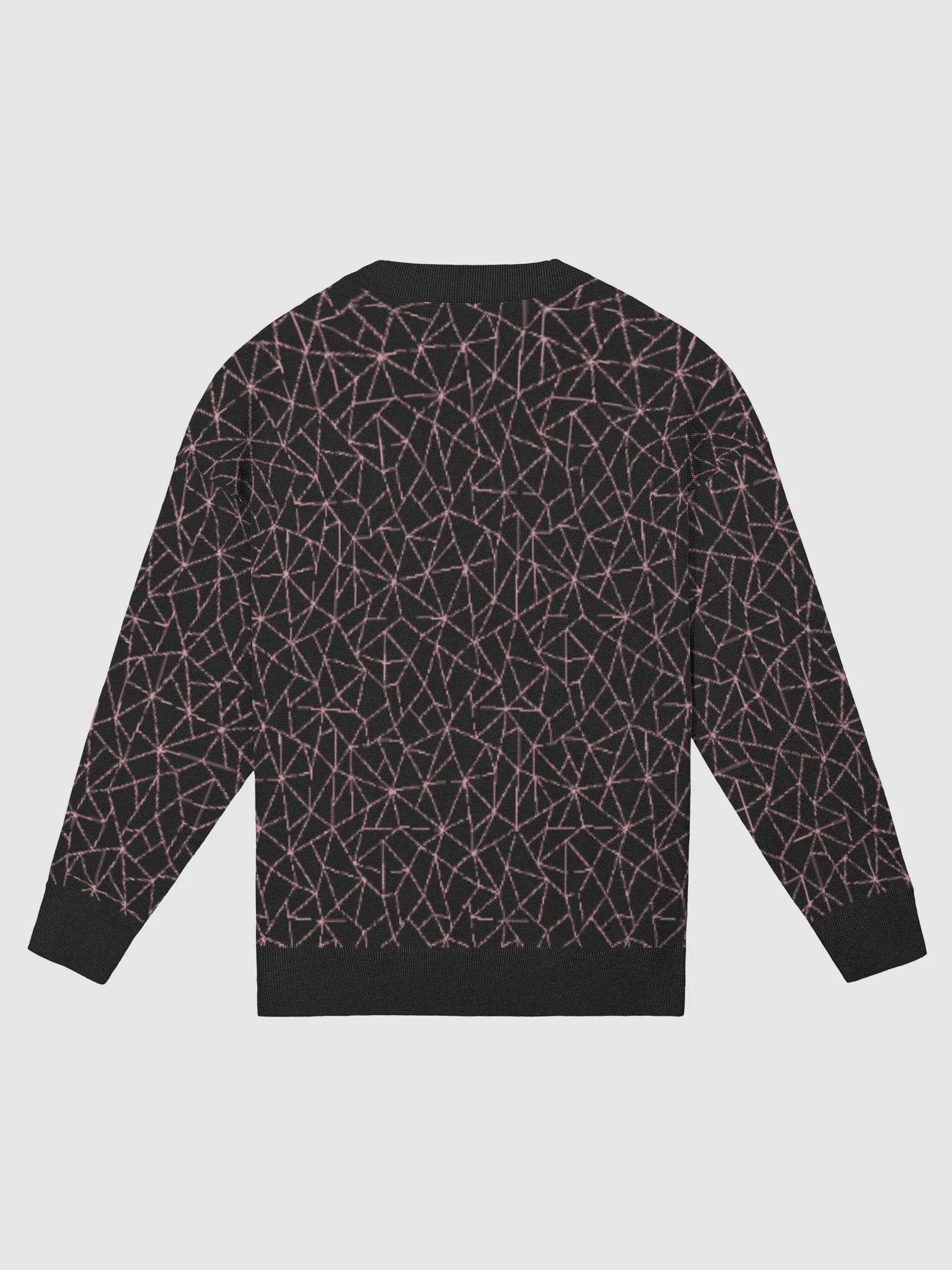 Pink Black Geometric Pattern Sweater product image (13)