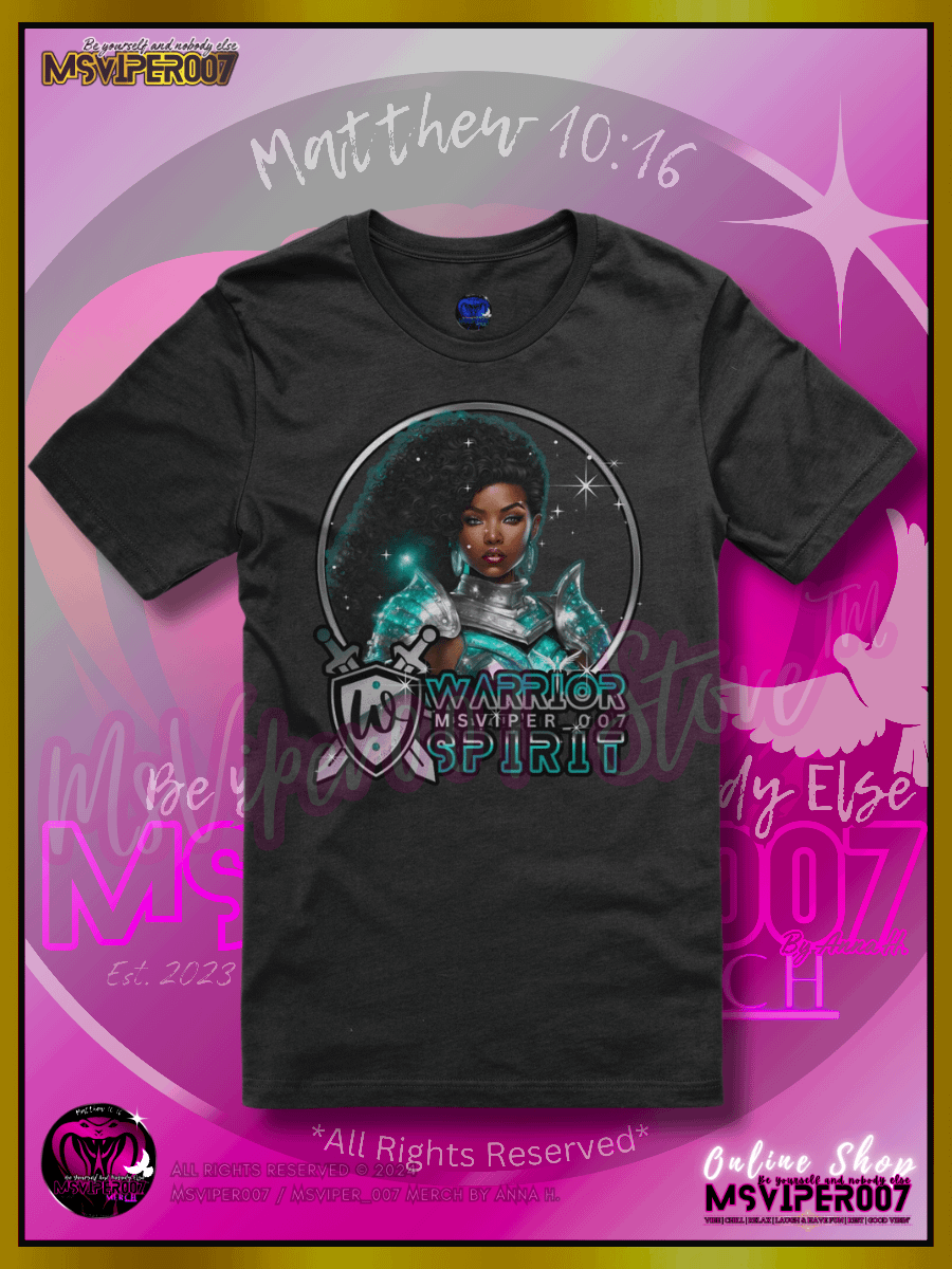 T-Shirt - MsViper007's "Warrior Spirit [Teal Emerald]" Gaming Comfort T-shirt By Anna H. product image (1)